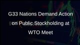 G33 Nations Seek Permanent Solution for Public Stockholding at WTO Meet