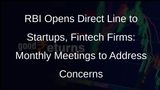 RBI to Hold Monthly Meetings with Startups, Fintech Firms: FM Sitharaman