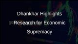 Jagdeep Dhankhar Emphasises Research as Key to Economic Supremacy and Global Influence