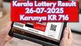 Kerala Lottery Result On 26-07-2025 For Karunya KR-716 Lucky Draw ANNOUNCED: Check List Of Winners Here