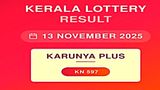 Kerala Lottery Result Today, 13 Nov 2025, Thursday: Karunya Plus KN-597 Draw 1 Crore Prize: Check Winners List