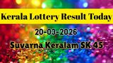 Kerala Lottery Result Today 20 March: Suvarna Keralam SK-45 Result Published; Check Winning Numbers