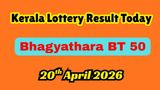 Kerala Lottery Result Today 20/04/2026: Bhagyathara BT-50 Results Declared; Check Rs. 1 Crore Jackpot Winner