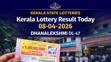 Kerala Lottery Result Today 08-04-2026: Dhanalekshmi DL-47 1cr JackPot; Check Prize Details& Claim Process