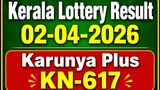 Karunya Plus KN-617 Results 02-04-2026: Kerala Lottery Result Announced: Check Winning Numbers & Prize List