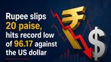 Indian Rupee Touches Record Low Of 96.17 Against US Dollar As Crude Oil Prices Surge