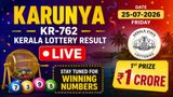 Karunya KR-762 Kerala Lottery Result Today, 25-07-2026 LIVE: Check Winners List for Rs 1 Crore Prize Money