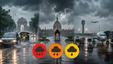 Delhi Rains: IMD Gives Red-Orange-Yellow Alert Across Delhi, Gurgaon, Faridabad, More; Airlines Issue Advisory