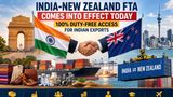 India-New Zealand FTA Comes Into Effect Today: 100% Duty-Free Access For Indian Exports