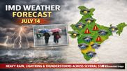 IMD Weather Forecast July 14: Heavy Rain, Lightning, Thunderstorms Across Several States