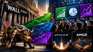 US Market In Blockbuster Rally: DJIA, S&P 500 Hit New Record Highs, Nasdaq Up 2%; SpaceX, AMD Earnings Eyed