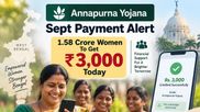 Annapurna Yojana Sept Payment Alert: 1.58 Crore Women To Get Rs. 3000 Today: Check Payment Status Online