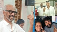 தேர்தல் 2026: ரஜினிகாந்த் ,அஜித் ,சிவகார்த்திகேயன்..!! காலையிலேயே வரிசை கட்டி வந்த பிரபலங்கள்..!!