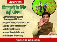 budget 2019 : किसानों को हर साल 6 हजार रुपये देने की घोषणा
