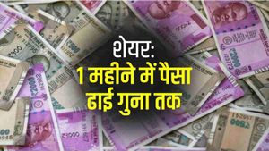 शेयरों ने बरसाया पैसा : 1 महीने में किया पैसा ढाई गुना से अधिक तक, निवेशक मालामाल
