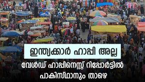'ഇന്ത്യ സാഡ് ആണ്', ലോകത്ത് ഏറ്റവുമധികം സന്തോഷിക്കുന്ന രാജ്യങ്ങളിൽ സ്ഥാനം പാക്കിസ്ഥാനും താഴെ