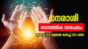 സാമ്പത്തിക പുരോഗതി പ്രതീക്ഷിക്കാം... ശ്രദ്ധ കൈവിടരുത്; അറിയാം ഈ ആഴചത്തെ സാമ്പത്തിക വാരഫലം