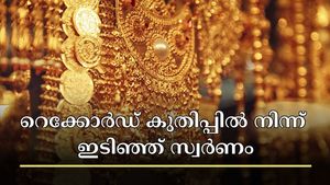 ഒടുവിൽ ബ്രേക്കിട്ട് സ്വർണ വില: റെക്കോർഡ് കുതിപ്പിൽ നിന്ന് വീണു, ഇന്ന് ഒറ്റയടിക്ക് പവന് 1,000 രൂപ ഇടിഞ്ഞു