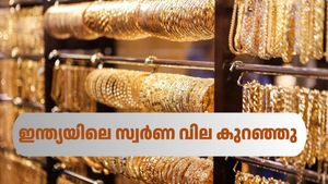 സ്വർണം വാങ്ങുന്നില്ലേ? ഇന്ത്യയിൽ ഇന്ന് വിലക്കുറവ്: 22K, 24K സ്വർണം 10 ​ഗ്രാമിന് 100 രൂപയിലധികം കുറഞ്ഞു