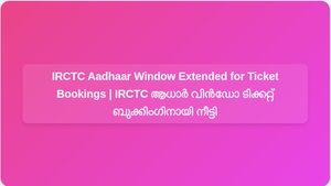 IRCTC Extends Aadhaar-Linked Ticket Booking Window: Bookings Open Longer from January 12 | IRCTC ആധാർ ലിങ്ക് ചെയ്ത ടിക്കറ്റ് ബുക്കിംഗ് വിൻഡോ നീട്ടി: ജനുവരി 12 മുതൽ കൂടുതൽ സമയം ബുക്കിംഗുകൾ തുറക്കും