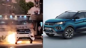 Tata Nexon EV: பைக் தான் தீ பிடிக்குதுன்னா.. இப்போ காரும் தீ பிடிக்கிறது..! 