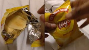 Lays சிப்ஸ் பாக்கெட்டில் வெறும் ரெண்டே ரெண்டு சிப்ஸ்.. ஷாக்கான கஸ்டமர்.. -  டிரெண்டிங் வீடியோ.. !!