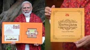 பார்க்கவே சூப்பரா இருக்கே.. அயோத்தி ராமர் கோயில் ஸ்பெஷல் ஸ்டாம்ப்..!! 
