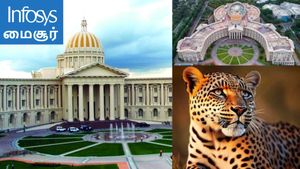 பயத்தில் இன்போசிஸ் ஊழியர்கள்..! கையில் சிக்காமல், கேமராவில் மட்டும் சிக்கும் கில்லாடி சிறுத்தை..! 