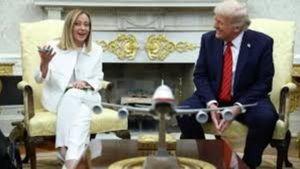 ஜார்ஜியா மெலோனி-ஐ சந்தித்த டிரம்ப்.. ஐரோப்பிய யூனியனுக்கு விடிவு காலம் பிறக்கபோகுது..!!