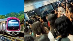 பெங்களூர் மெட்ரோ: 10 நிமிட இடைவெளியில் ரயில் இயக்கம்.. மெட்ரோ நிலையத்தில் பயணிகள் அவதி..!