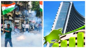 பணிந்த பாகிஸ்தான்.. மீண்டும் பங்குச் சந்தையில் காளையின் ஆட்டம்.. சென்செக்ஸ் 2,000 புள்ளிகள் உயர்வு..