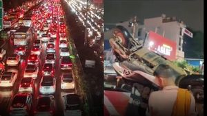 நீண்ட நேரம் டிராபிக்கில் காத்திருந்ததால் ஆத்திரம்.. பாகுபலியாக மாறிய பைக் ஓட்டுநர்!!