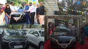 எங்க முதலாளி.. தங்க முதலாளி..!! ஊழியர்களுக்கு ஆடி கார்களை பரிசாக தந்த சென்னை முதலாளி..!!