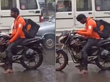 Viral Video: భారీ వర్షంలోనూ విధుల్లో స్విగ్గీ ఏజెంట్.. తడిచి ముద్దవుతూ.. హృదయాన్ని కదిలించే వీడియో .. 