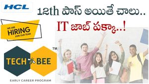 HCL Jobs: ఇంటర్ పాస్ అయితే ఐటీ ఉద్యోగం.. విద్యార్థులకు HCL అవకాశం.. జీతం ఎంతంటే.. 