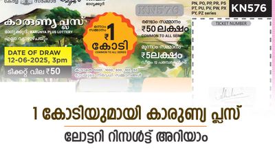 Karunya Plus KN-613 Result: കയ്യിലെത്തുക 100 ലക്ഷം, ഈ ഭാഗ്യനമ്പർ ലോട്ടറി ഉണ്ടോ, ഇവിടെ പരിശോധിക്കാം