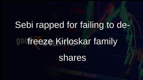 SAT raps Sebi for failing to de-freeze Kirloskar family shares
