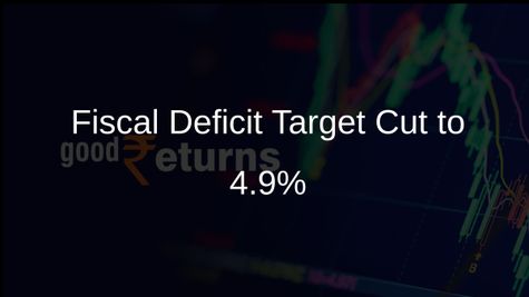 Government Reduces Fiscal Deficit Target to 4.9%, Plans for Debt-to-GDP Focus