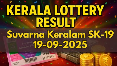 Kerala Lottery Result On 19-09-2025 For Suvarna Keralam SK 19 Lucky Draw OUT: Check Winning Numbers