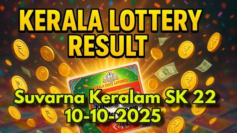 Kerala Lottery Result On 10-10-2025 For Suvarna Keralam SK 22 Lucky Draw Declared: Full Winning Numbers List