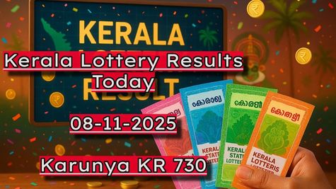 Kerala Lottery Result On 08-11-2025 For Karunya KR 730 Lucky Draw OUT; Rs 1 Crore 1st Prize; Full Winners List