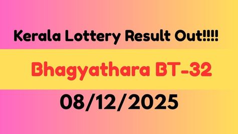 Kerala Lottery Result Today, Dec 8: Bhagyathara BT-32 Winners Revealed; Did You Win? Check NOW!