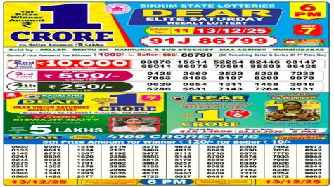 Nagaland Lottery Result Today 12-12-2025: Dear Weekly Saturday Lucky Draw 6 PM LIVE; Check 1st Prize Winner