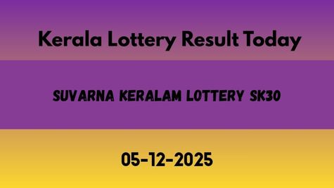 Kerala Lottery Result Today, Dec 5: Suvarna Keralam SK 30 Result OUT: Rs. 1 Crore Jackpot Winner Announced