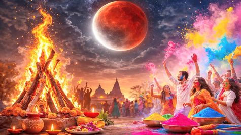  Holi 2026: Holika Dahan, Puja Shubh Muhurat Amid Bhadra Kaal & Chandra Grahan; Check Panchang Tithi, Timings