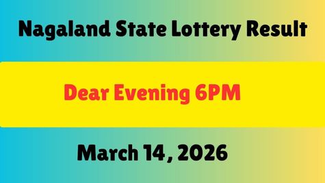 Nagaland Lottery Results OUT; Dear Evening 6PM Saturday Lottery Result 14-06-2026; Find Out The Winners