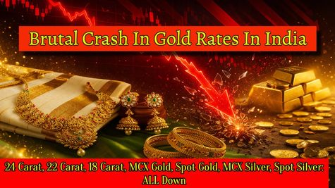 Fatal Crash In Gold Rates In India By Rs 1,03,200/100 Gm; Biggest Single-Day Fall In 24K, 22K, 18K Gold Prices
