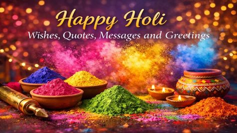 Holi 2026: 50+ Happy Holi Wishes, Images, Greetings, Messages, & Quotes, WhatsApp & Facebook Status To Share
