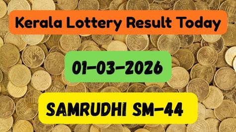 Kerala Lottery Result Today 01-03-2026: Samrudhi SM-44 Winners DECLARED; Check 1st Prize Winner