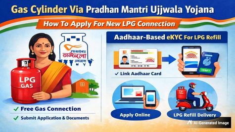 Gas Cylinder Via Ujjwala Yojana: How To Apply For New LPG Connection, Aadhaar-Based eKYC For LPG Refill?